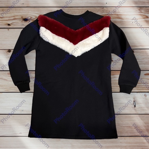 Eleven Paris Other - Eleven Paris Girls Faux Fur Sweatshirt Dress Girls Size 4 Norddstrom